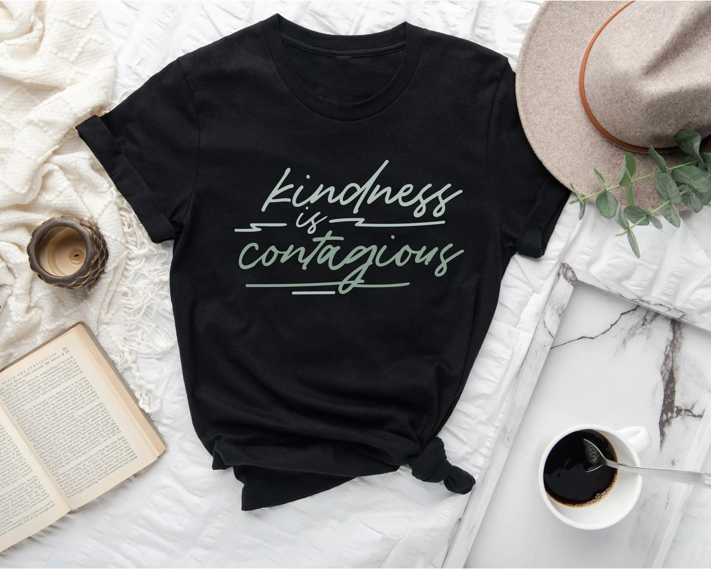 Kindness T Shirt Is Contagious Motivational Mental Health Matching