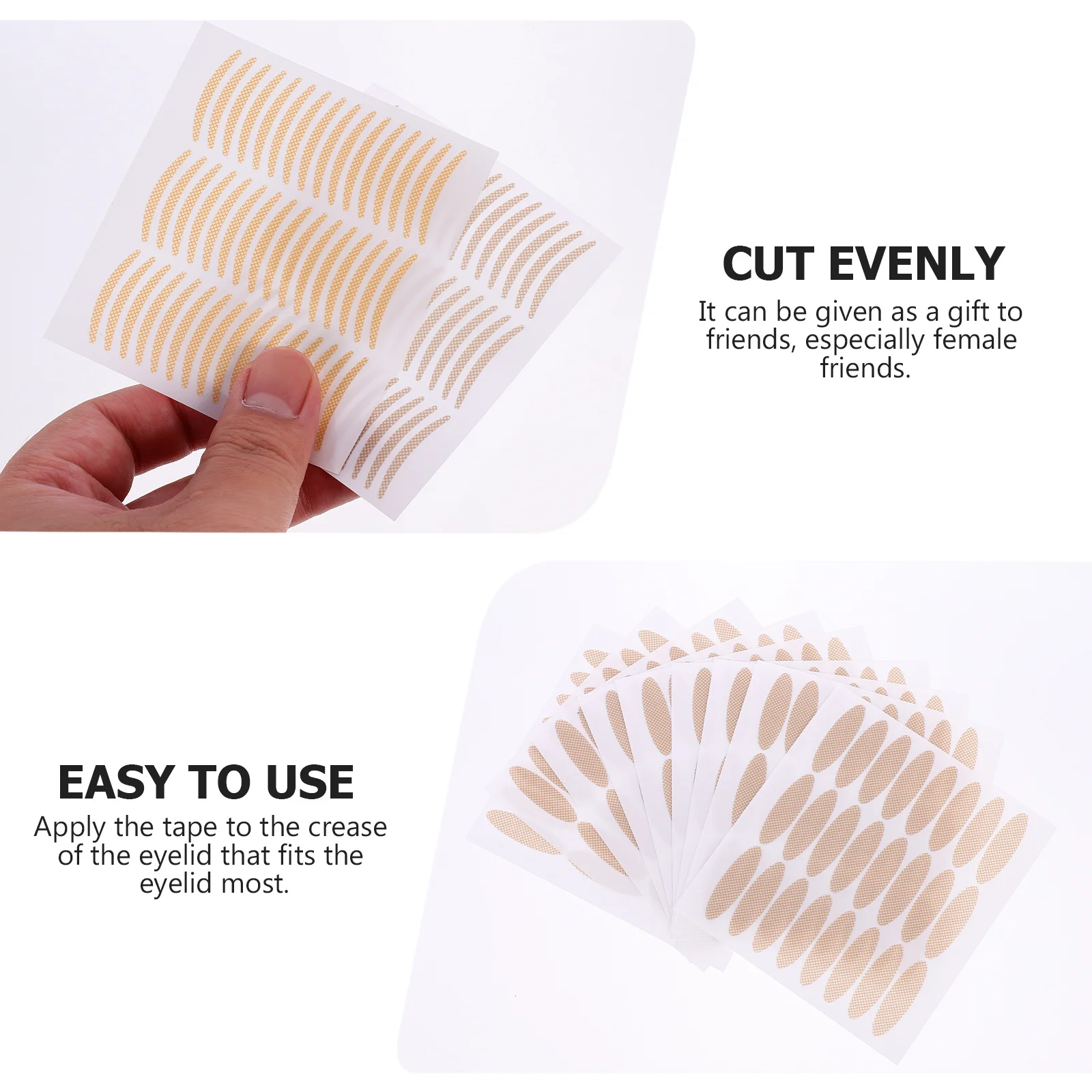 

50 Sheet Eyelid Tape Double Eyelid Sticker Invisible Breathable Natural Fiber Strips Eye Makeup Supplies Gift for Women