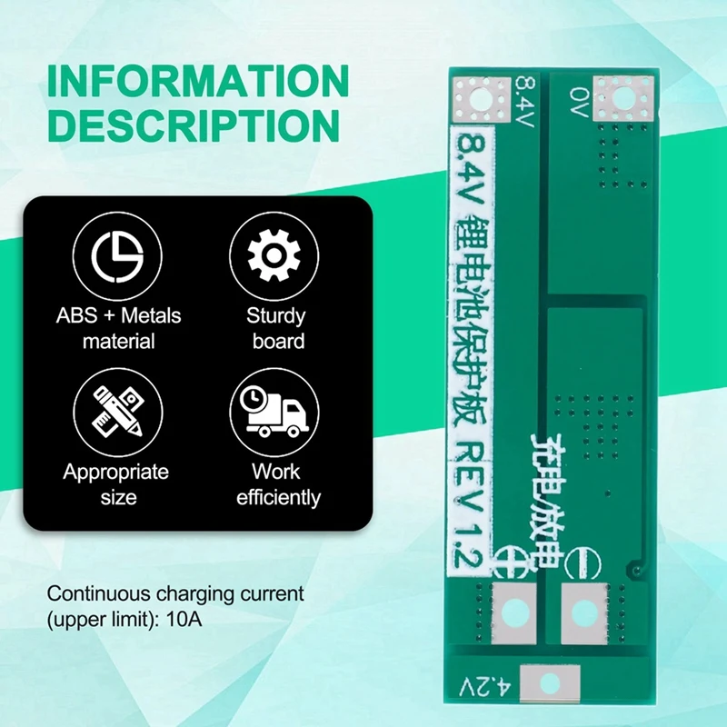 2S 20A 7.4V 8.4V 18650 Lithium Battery Protection Board BMS Board Standard Version Battery Protection Board