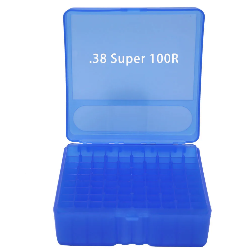 50/100 Rondes Tactische Kogel Box 9mm/.223/.38Super Pistool Geweer Munitie Carry Opbergdoos Flip-Top Kogels case Jacht Accessoire