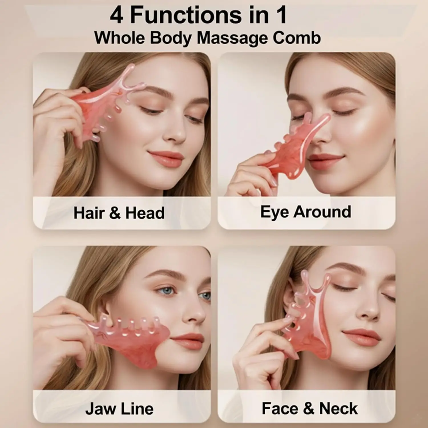 3PCS Gua Sha Massage Tools Resin Gua Sha Scraping Massage Tool Lymphatic Drainage Tool for Face Back Leg Women's Body Shaping view 4