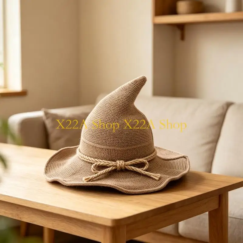 Unique Tall Pointed Witch Hat for Halloween Costumes and Party Looks