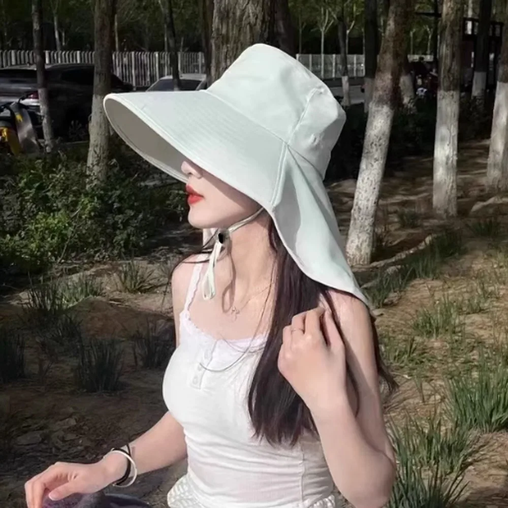 

Fashion Anti-UV Wide Brim Sun Hat Foldable 50+ UPF Sun Protection Hat Korean Style Outdoor Women Bucket Hats Running