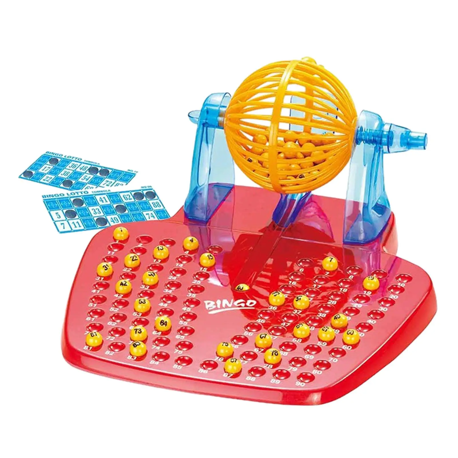 Traditional Bingo Game Parent Child Games Bingo Chips Vintage Lucky Ball Machine for Festivals Travel Home Birthday Group