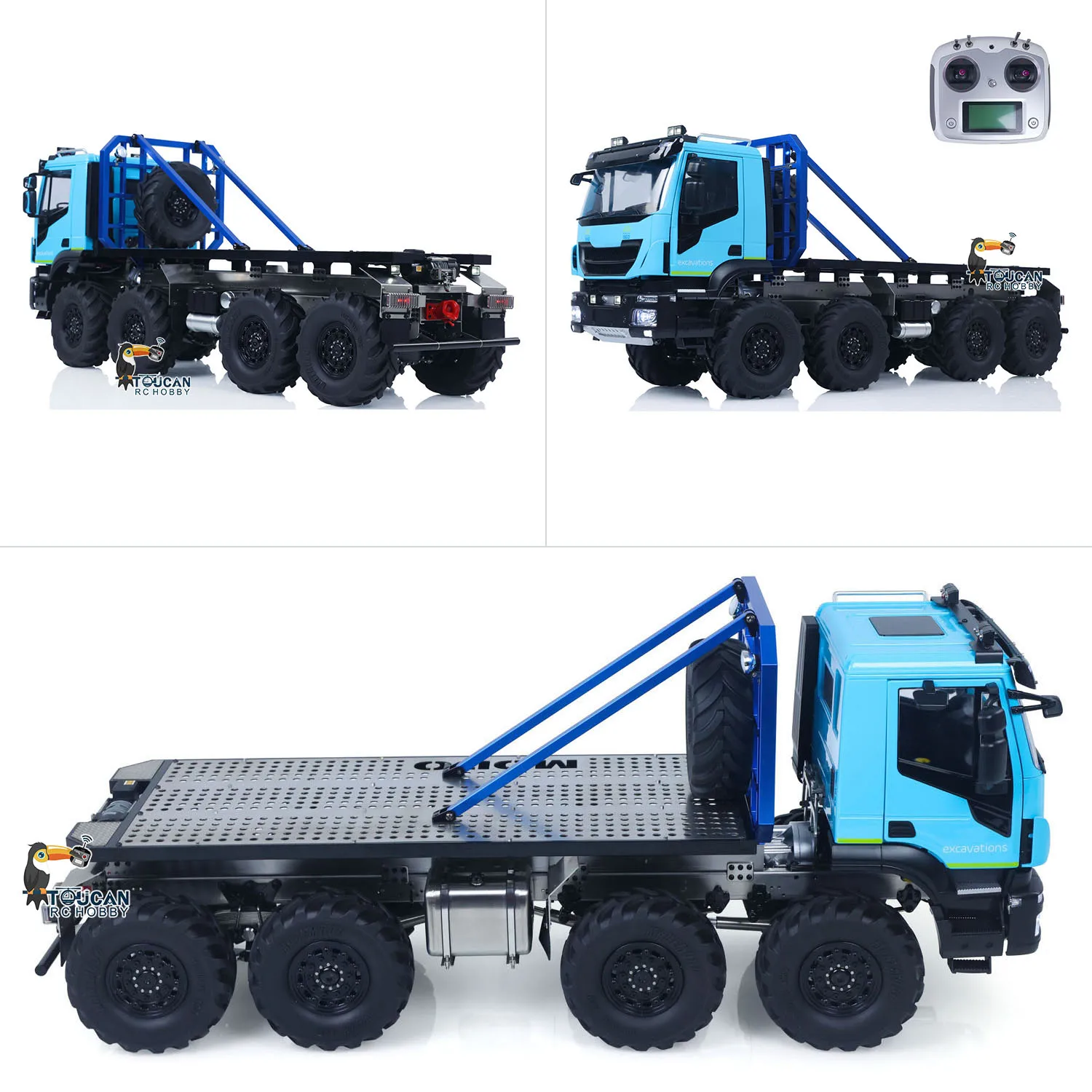 

1/14 8x8 RC Rock Crawler Автомобиль Альпинистский автомобиль с дистанционным управлением Модель бортового грузовика