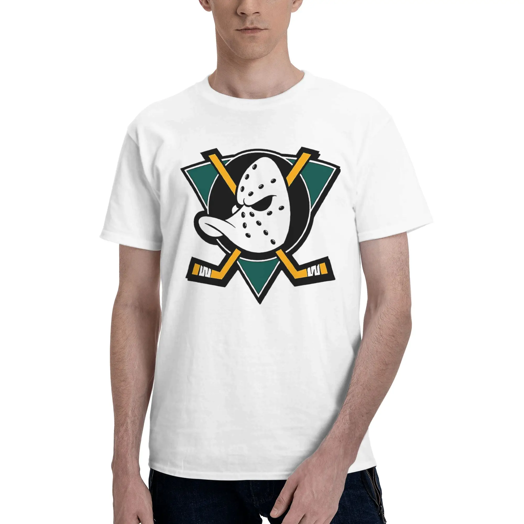 Funny Mighty Duck Outdoor Nude Feeling Reversible T-shirt Niche Street Style Women's T-shirts