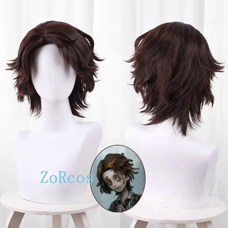 Identity V Puppeteer Cosplay Wig Game Identity V Wig Matthias Czernin Cosplay Short Dark Brown Wig   Free Wig Cap