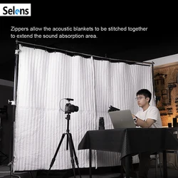 Selens 150X200cm Sound Insulation Cotton Absorption Cotton Sound Blanket Muffler Recording Photo Studio Kits photography props