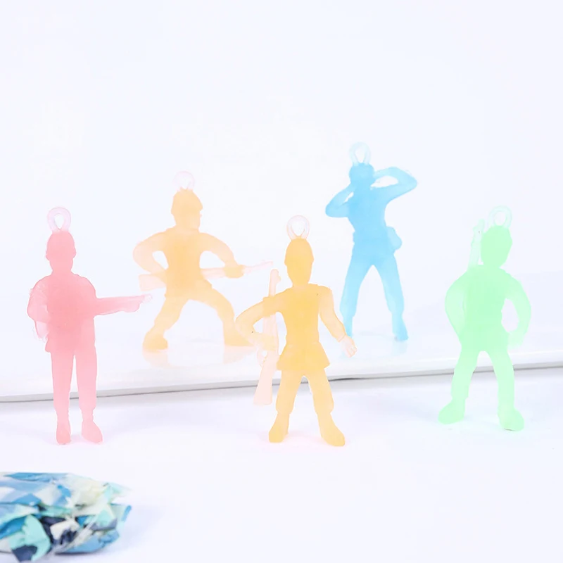 5Pcs Creative Mini Luminous Soldier Parachute Toys Indoor Outdoor Kid Sport Toys Parent-child Interaction Game Toy Party Props