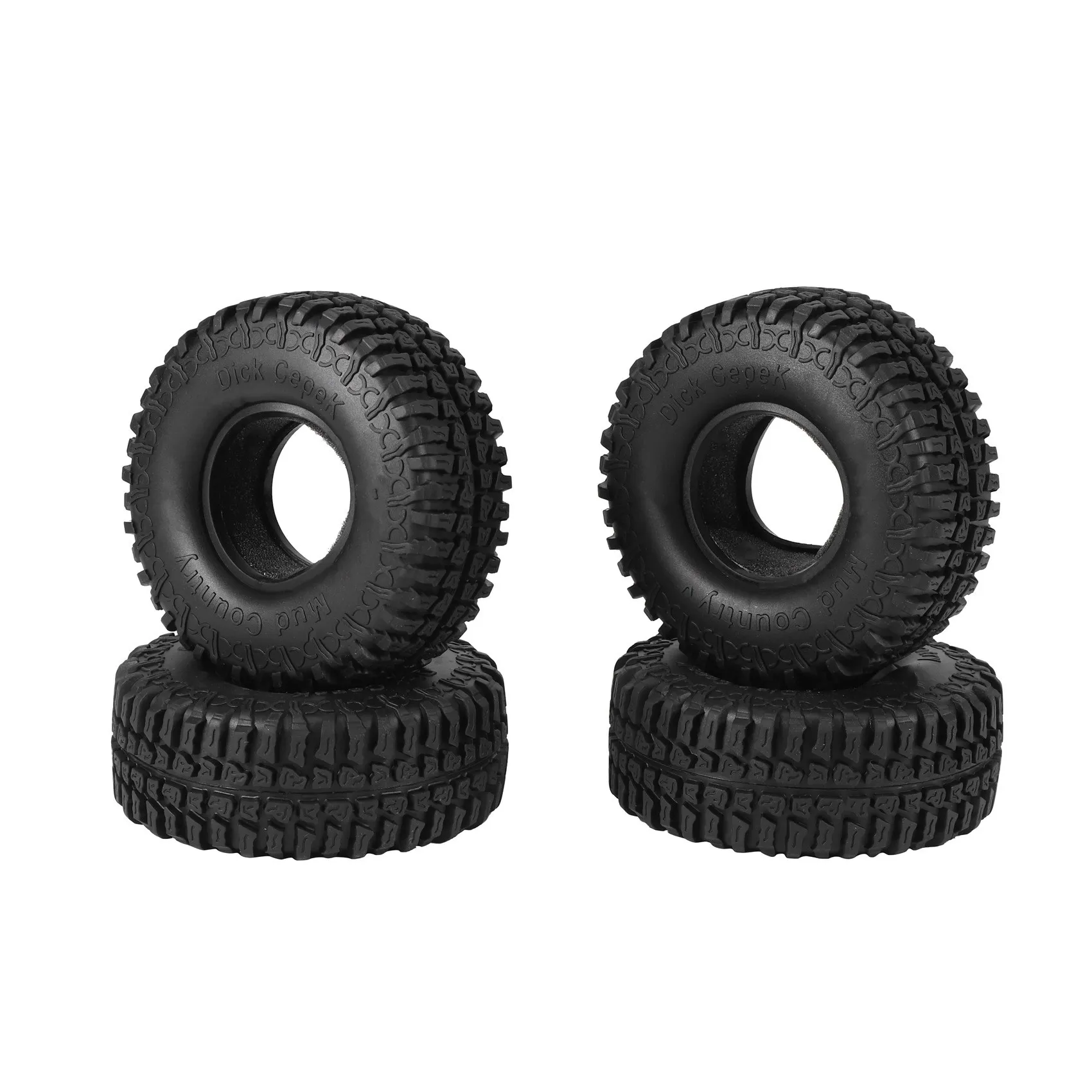 4PCS 100MM 1.9 Rubber Tires Tyres Wheel for 1/10 RC Crawler Car Axial SCX10 90046 AXI03007 Traxxas TRX4 D90 Tamiya CC01