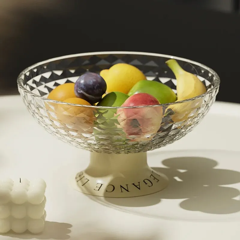 UFORU Light Luxury  Fruit Dish,Home Living Room Coffee Table Candy Snack Tray organizer storage