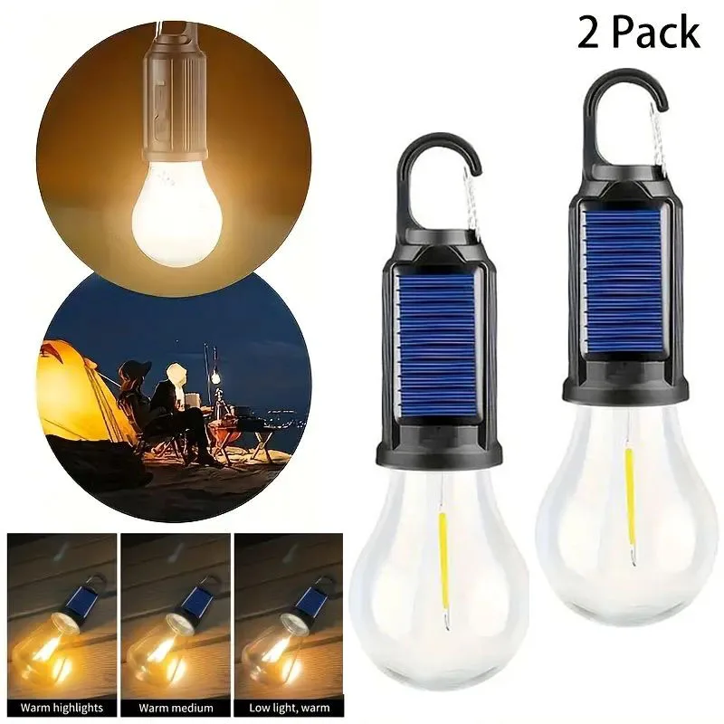 

1/2 LED Camping Lights 3 Lighting Modes Outdoor Tent Lights with Clip Hooks Suitable for Camping Hiking and Fishing