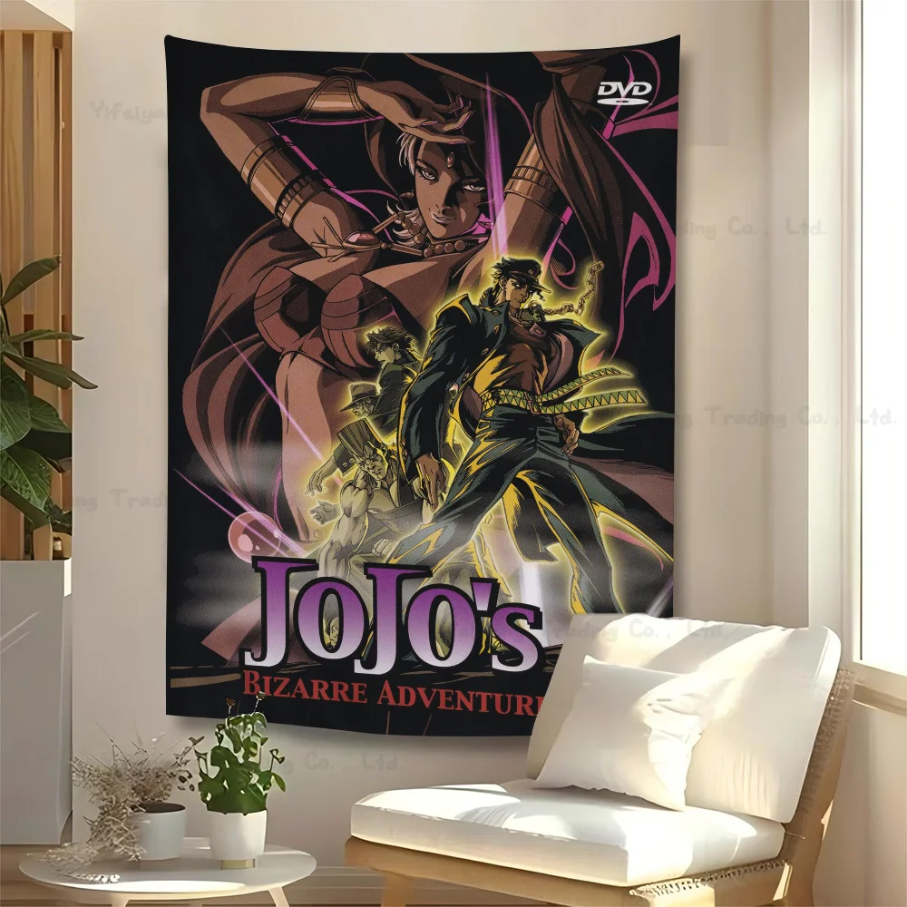 Hot Anime JoJo's Bizarre Adventure 1 Cartoon Tapestry Art Science Fiction Room Home Decor Wall Hanging Home Decor