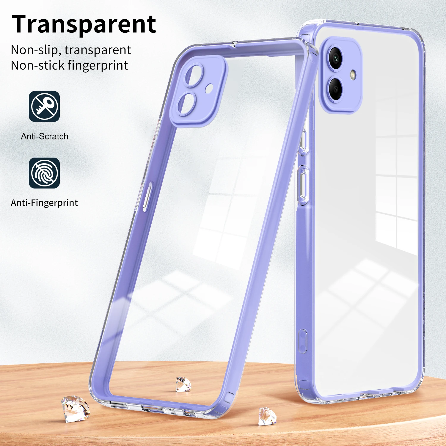 for Samsung Galaxy A05 Case 3 IN 1 Frame Clear Luxury Soft Edges Hard Cute Phone Cover SamsungGalaxyA05 SM-A055F/DS SM-A055M/DS