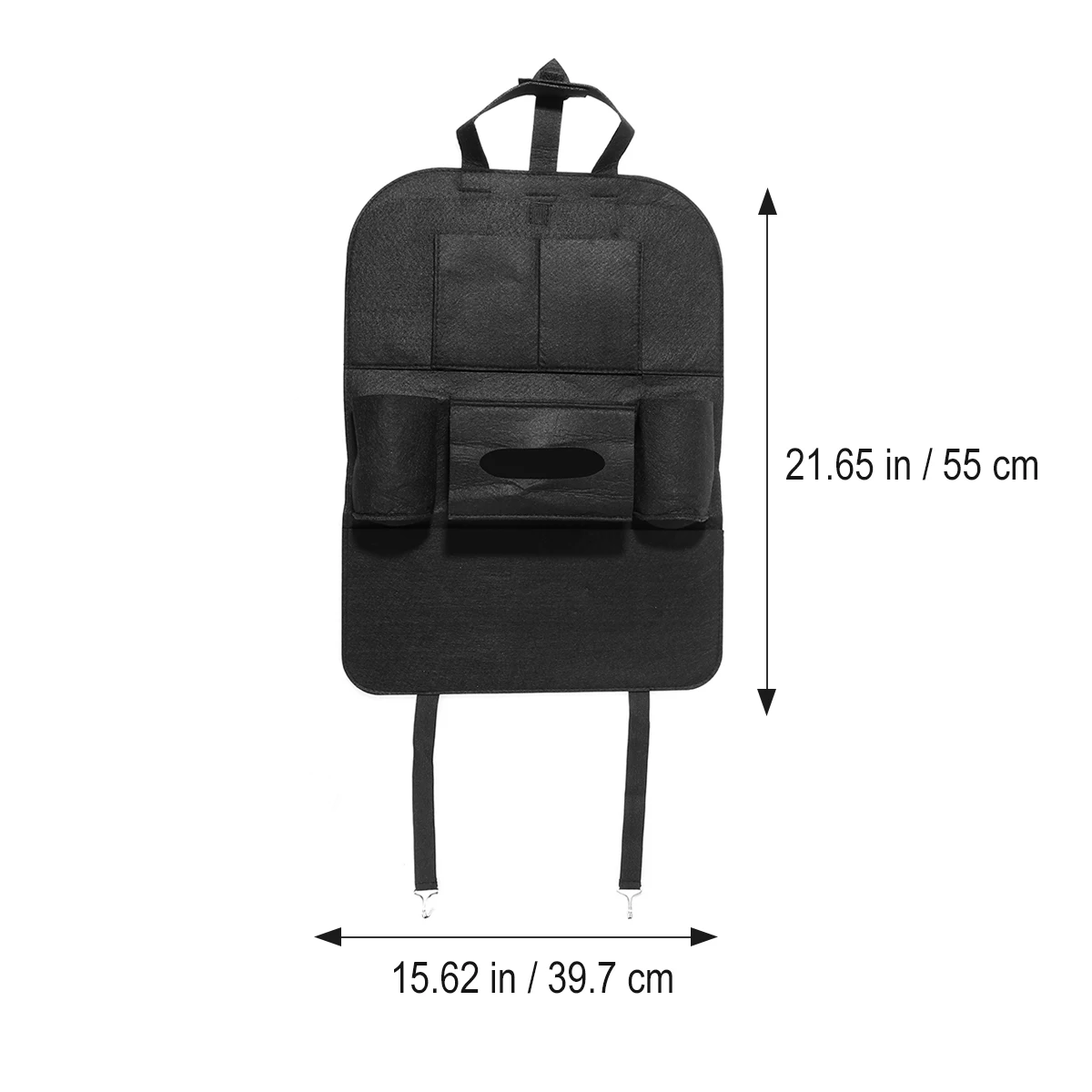 

Car Storage Bag Felt Material 6 Pockets Large Capacity Organizer Backseat Folding Beige Seat Travel Car Accessories Anti Dust