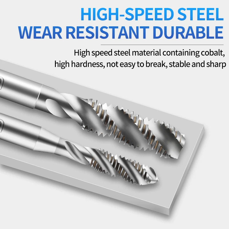 UT TAP HSSE الأمريكية دوامة الناي الحنفية إطالة UNC UNF 0-80 2-56 4-40 10-32 10-24 1/4 5/16 3/16 3/8 X100MM المسمار الموضوع الصنابير #3