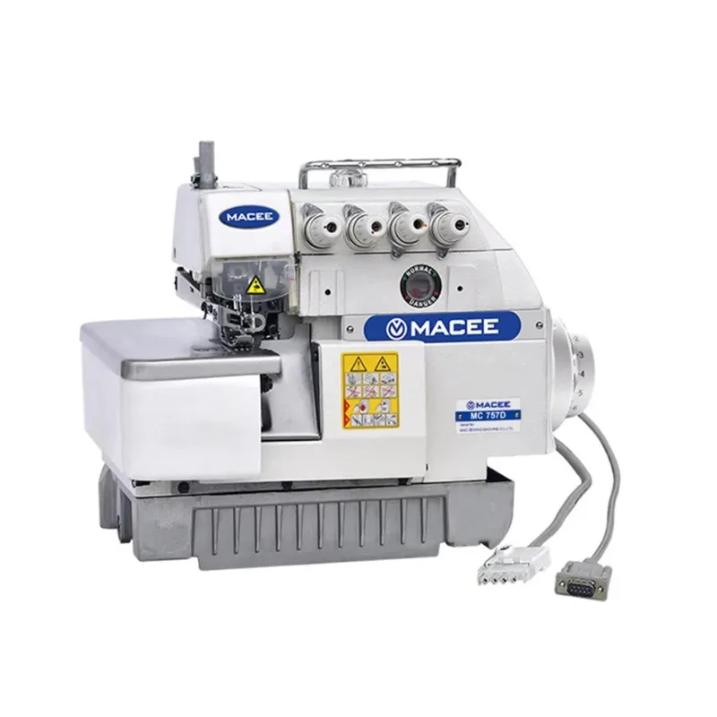 Manual New Single Head MC 757D High Speed Direct Drive Five Thread Overlock Sewing Machine With Motor Industrial