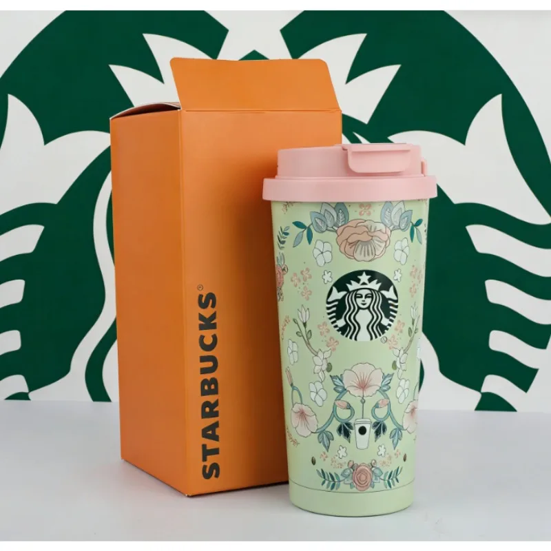 Taza de Café Aislada con Diseño Floral de Edición Limitada de Starbucks, 473 ml, Vaso de Viaje de Acero Inoxidable, Regalo para Ella