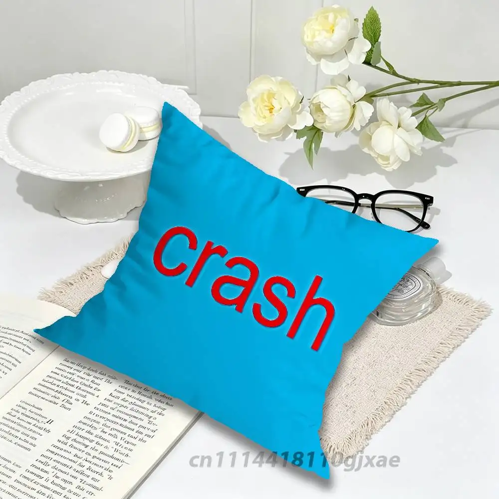 C-Charli xcx Brat Crash Sucker Pillow Case For Home Bedroom Car Office Decoration Living Room Sofa Cushion Cover Suitable