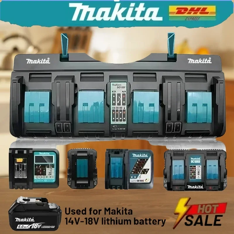 

Makita Original DC18RC Li-ion Battery Charger With LED Display 14.4V 18V Bl1830 Bl1430 Dc18Ra Electric Power DC18Rct 3A Charging