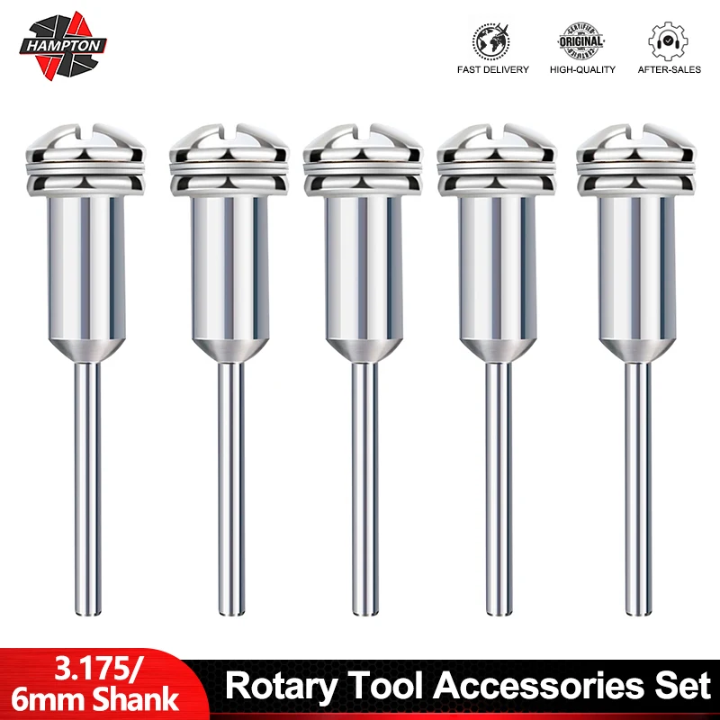 HAMPTON 3.175/6mm Shank Mandrel For Dremel Grinder Rotary Tool Mandrel Rod For Saw Blade Cutting Disc Connective Extension Rod