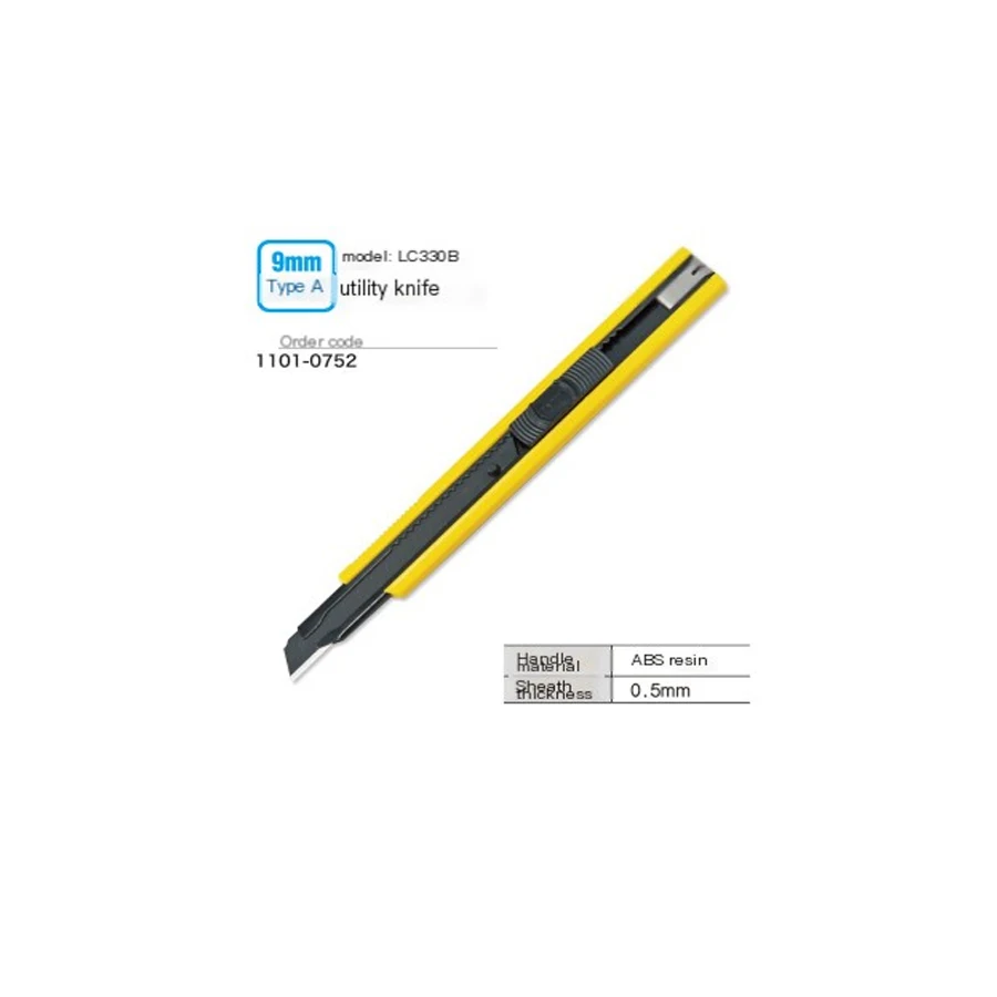 TAJIMA LC330B Mini Automatic Retractable Knife 9mm-width A-type Stainless Steel Blades and Automatic Lock for Car Film Cut Tool