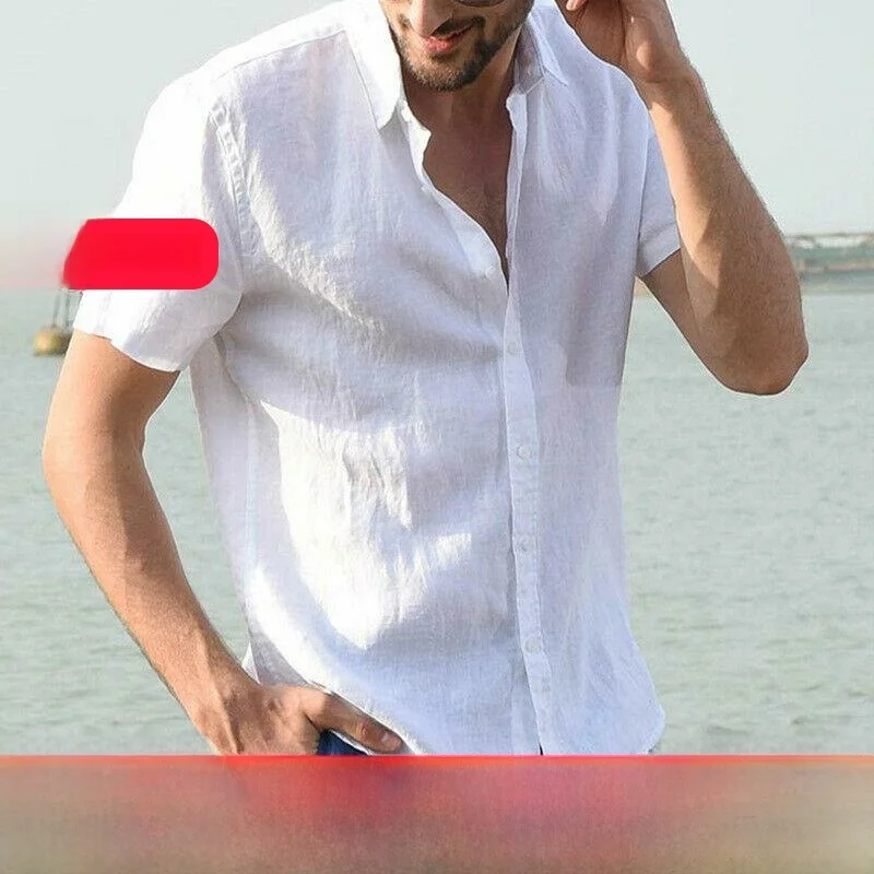 

Повседневный свободный мужской топ с лацканами irt Long Sve Slim Fit Summer Faion Casual Sle Европейский простой дизайн M Faion Top