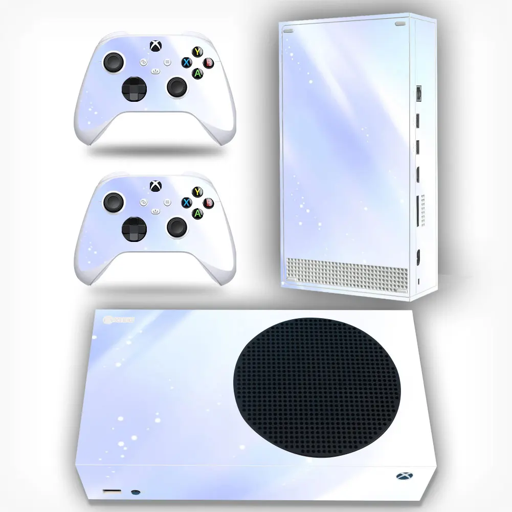Xbox 시리즈 S 스킨 스티커 커버, 흰색 그라데이션 디자인, Xbox 시리즈 s 콘솔 및 컨트롤러 2 개