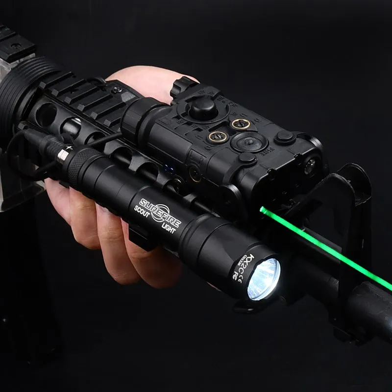 WADSN Tactical NGAL Sight Airsoft NGAL Laser Pointer Red Green Blue IR Laser Surefir M340 M640 Weapon Light Dual Pressure Switch