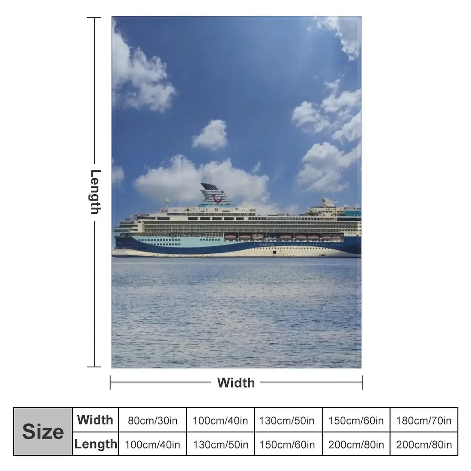Marella Explorer Anchored At Thatcher Rock Throw Blanket Moving Furry Large Luxury Thicken Blankets