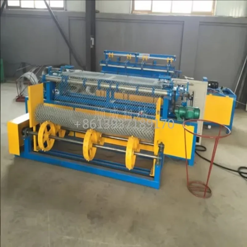 Automatic Chain Link Fence Diamond Metal Mesh Making Machine Wire Fence Machine for Sale
