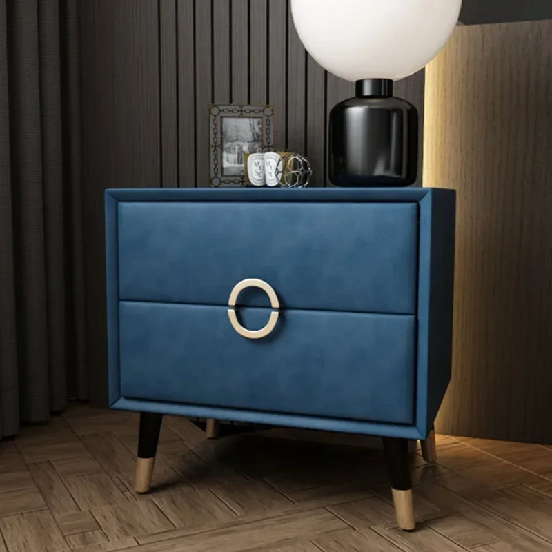 أدراج طبق الأصل منضدة فاخرة للتخزين المحمول، طاولة بجانب السرير بتصميم حديث، أثاث غرفة نوم من الخشب الذكي Mesa De Noche