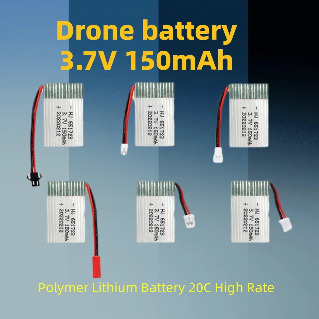 

Drone battery 651723 H2 H8 Aircraft H36 Drone Model Aircraft Battery 3.7V 150mAh Polymer Lithium Battery 20C High Rate