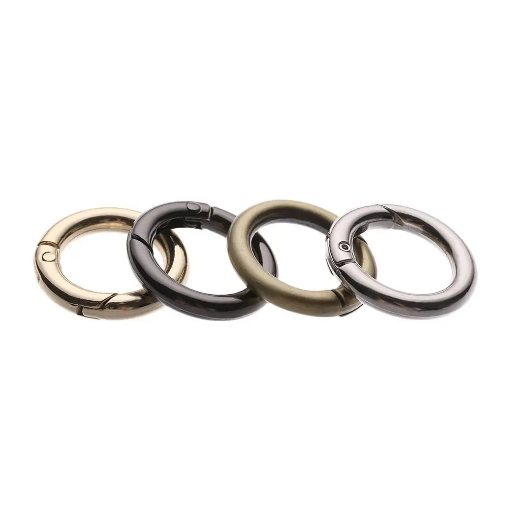 gold silver Zinc Alloy Hooks Round Push Trigger Carabiner Purses Handbags Bag Belt Buckle Spring O-Ring Buckles Snap Clasp Clip