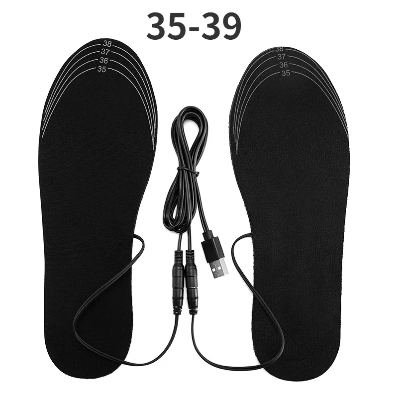 Semelles chauffantes rechargeables USB, taille 35-46, pour chaussures chauffantes électriques personnalisées, pour le ski en plein air, à faire soi-même, chauffe-pieds d'hiver