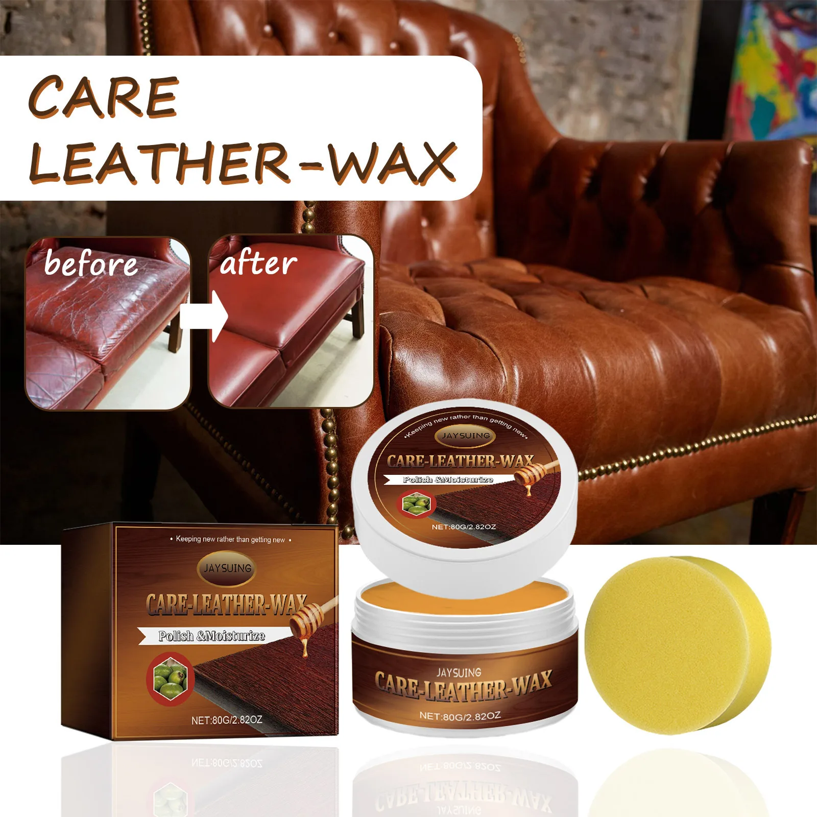 Leather Repair Wax Colorful Car Home Repair Scratch Cracks Sofa Shoes Leather Complementary Refurbishing Leather Polishing Paste