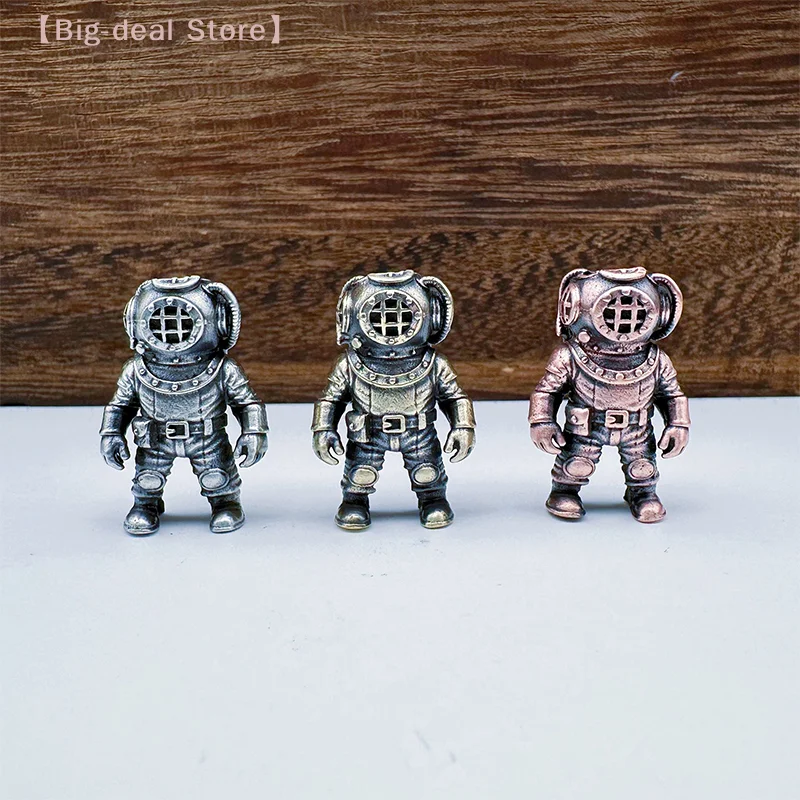 【M】Diver Figurine Brass Knife Beads EDC DIY  Woven Bracelets Lanyard Pendants Accessories Outdoor Tool Hangings Charms Gift view 3