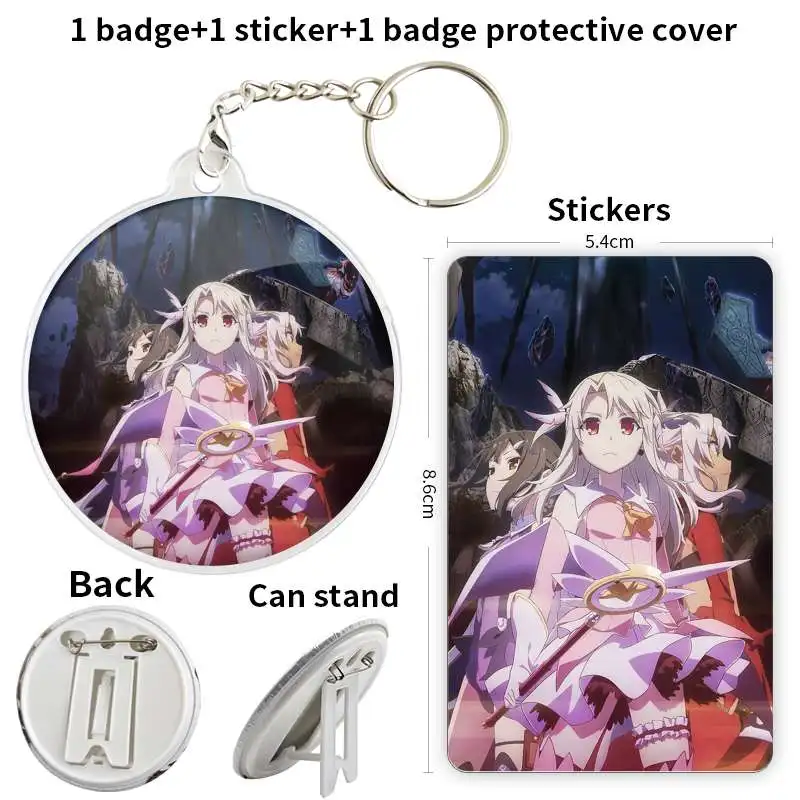 Illyasviel von Einzbern Anime Character Game Soft Button Badge Brooch anchor Peripherals Pin Commemorative Gift For Friend