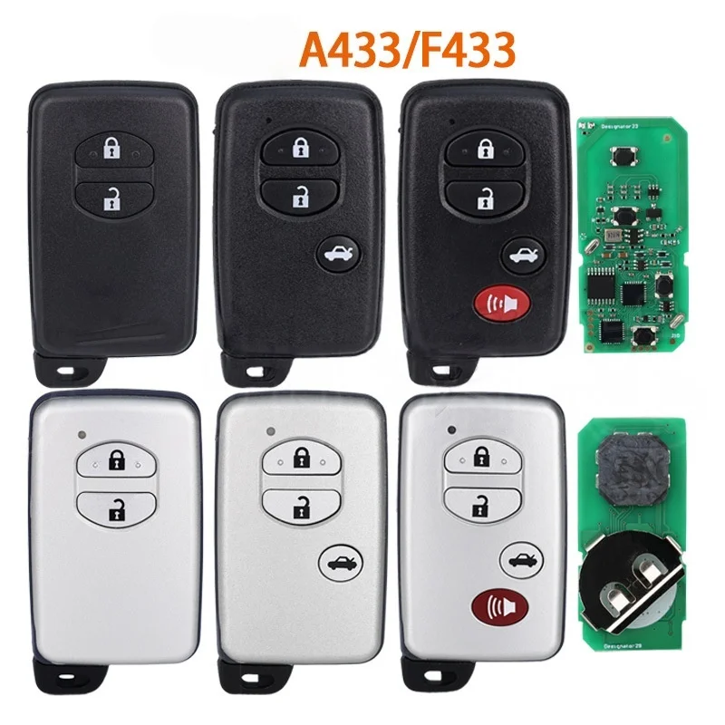 

Подходит для Toyota Land Cruiser, Land Cruiser, Camry, Prado, 2/3/4-кнопочный дистанционный ключ от автомобиля A433/F433