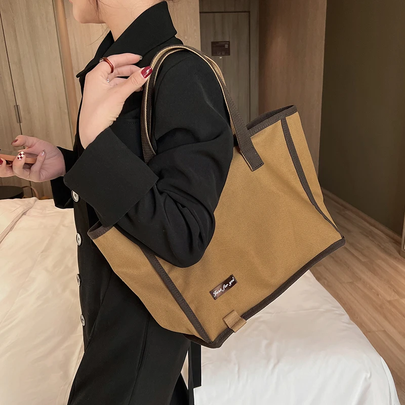 VeryMe untuk Wanita Tas Tangan Kapasitas Besar Kasual Tas Wanita Bahu Tunggal Mode Tas Harian Wanita Sederhana Bolso Mujer Informal