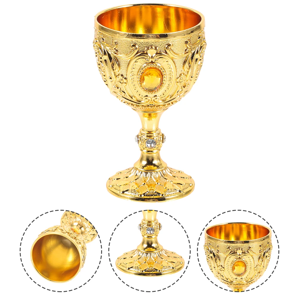 

2pcs Retro Liquor Cup European Style Small Metal Whiskey Cup Reusable Portable Camping Home Office Use Elegant Gift For Wine