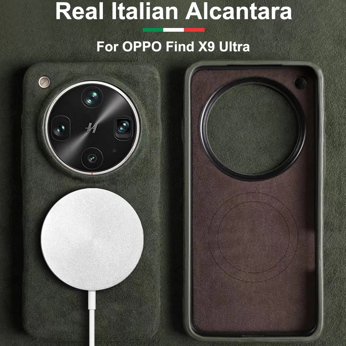 

Alcantara Full Coverage Magnetic Case For OPPO X9 Ultra Pro with Magsafe Artificial Leather Case Supercar Suede Phone Cover