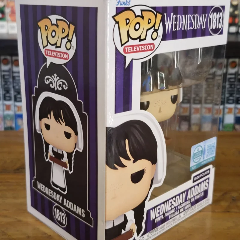 Official Funko Pop! Wednesday Addams With Fudge #1813 Action Figure Doll Genuine Limited Edition Collect Model Toys Kids Gifts