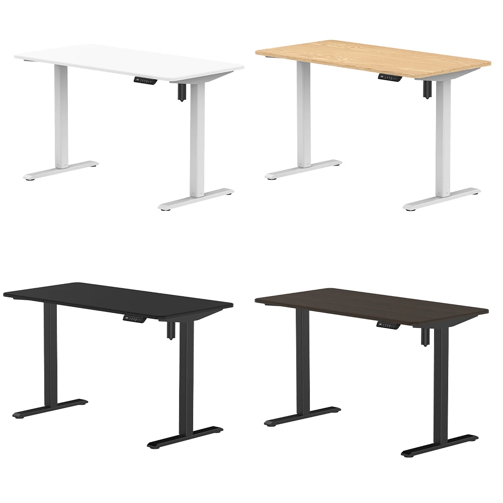Ergonomic Modern Whole Piece Standing Desk Frame Single Motor Electric Sit Stand Height Adjustable Lifting Desk