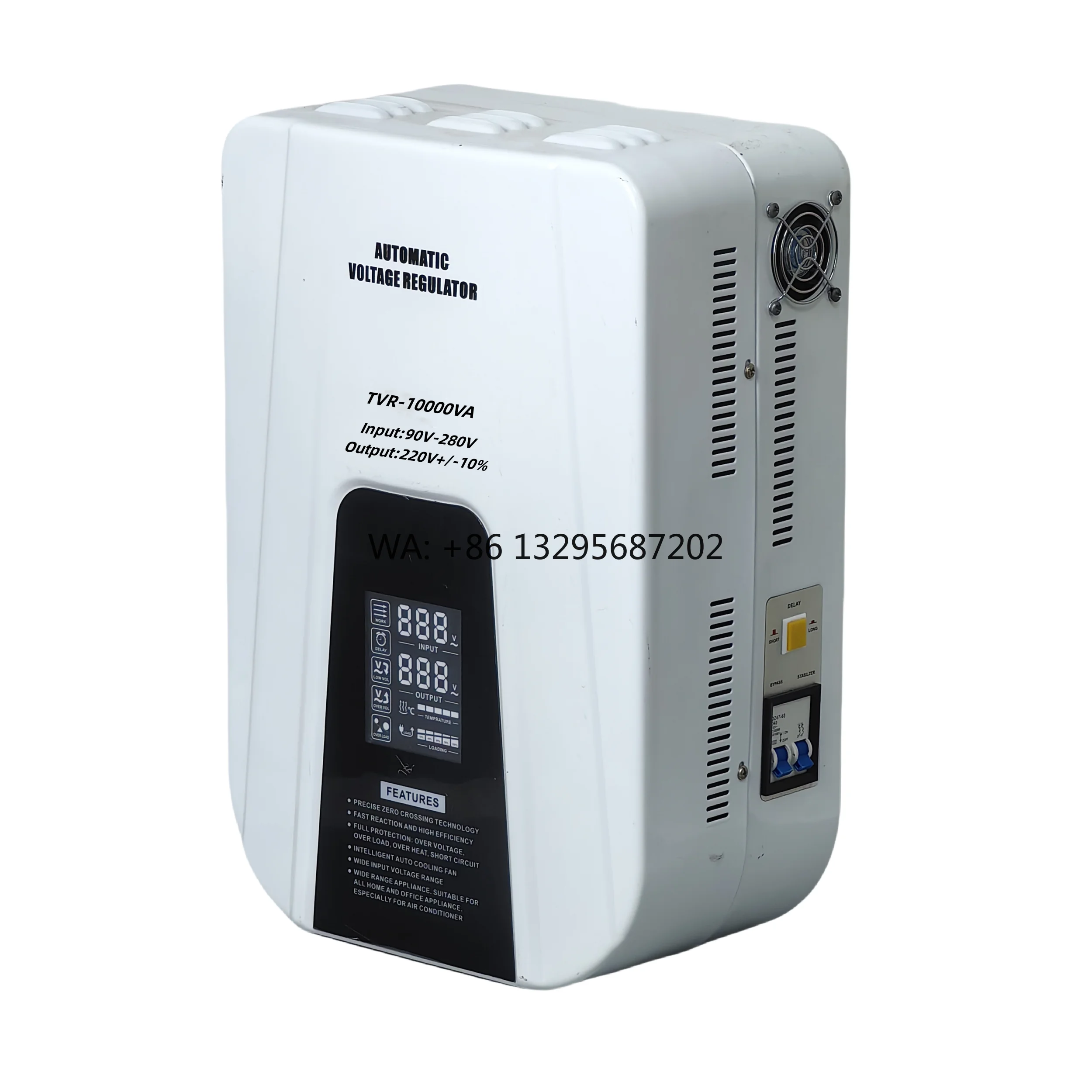 

Relay Automatic Stabilizer 10KVA Wall Mount AC 220V Single Phase Automatic Voltage Regulators/stabilizers Factory Price