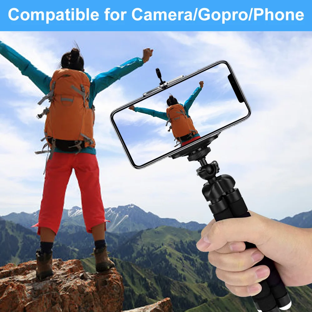 Tripod Cho Điện Thoại Linh Hoạt Bọt Biển Bạch Tuộc Mini 3 Chân Cho IPhone DSLR Chân Máy Ảnh Giá Đỡ ĐTDĐ Kẹp Đứng Gậy Chụp Hình Selfie Stick