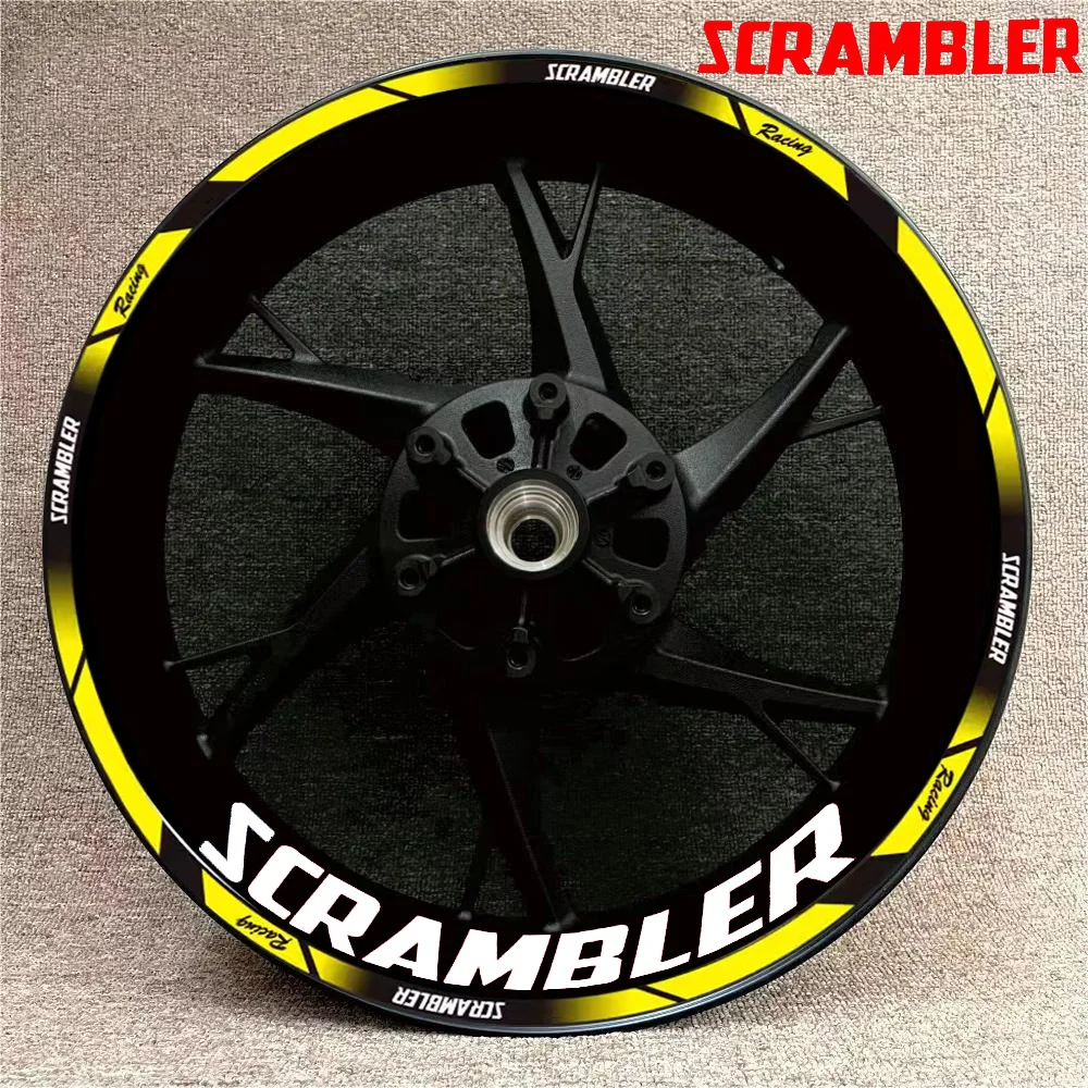

Wheel Hub Sticker Suitable for Ducati Scrambler 800 1000 V2 V4 821 797 Latte Motorcycle Accessory Frame Strip Reflective Decal