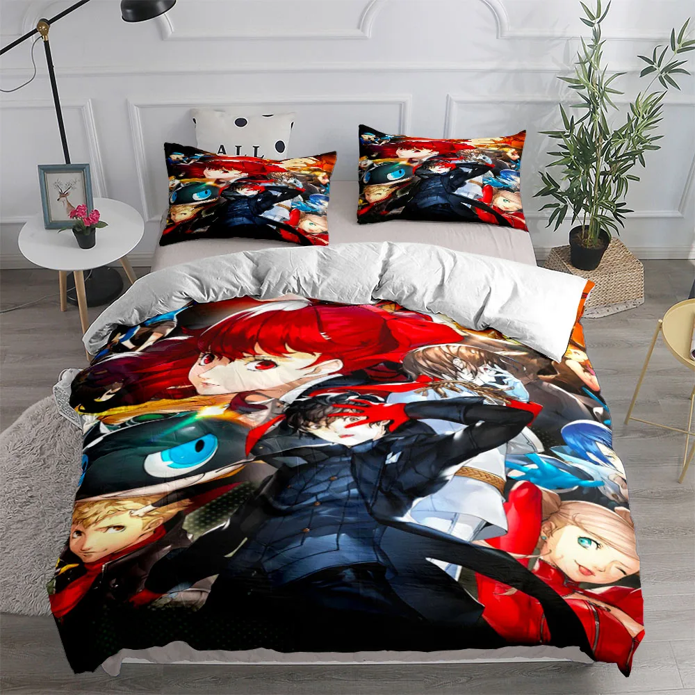 Persona 5 Duvet Cover Set King Queen Double Full Twin Single Size Bed Linen Set