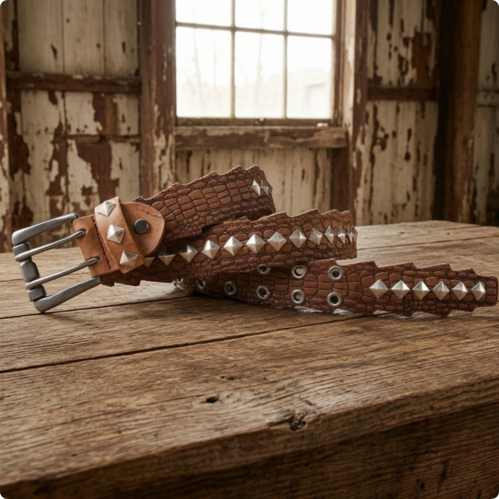 Stitched Leather Belt with Metal Hardware High Quality Leather Belt with Zinc Alloy Pin Buckle Rugged Sturdy for Casual Outfits