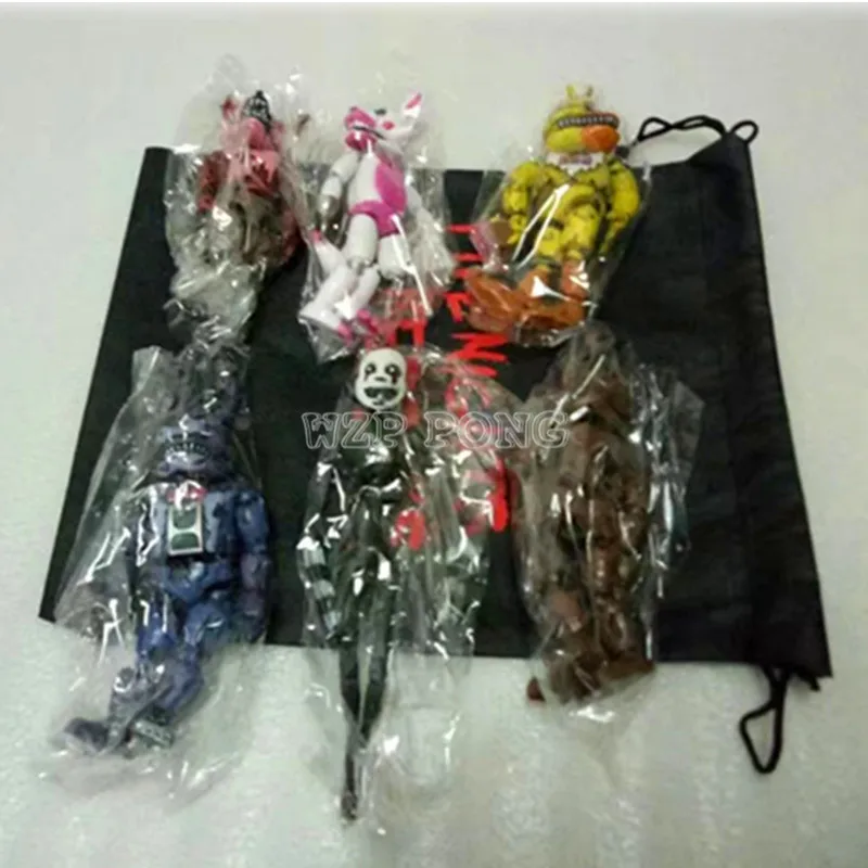 6 قطعة/المجموعة/المجموعة لعبة البرق المنقولة المفاصل منتصف الليل لعبة الدب ألعاب شخصيات الحركة ماكر تشيكا بولي كلوريد الفينيل مصباح ليد نموذج دمى الاطفال #2